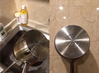  Mẹo rửa đáy nồi chảo inox bẩn mấy cũng sạch